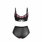 SUBBLIME 955571 Pink Patent Mesh Bra Set – S/M — Photo 7