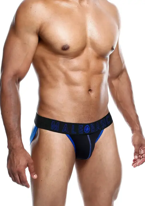 MaleBasics Neon Jockstrap – Blue – XL