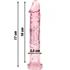 IBIZA Nebula Series Model 12 stiklinis dildo – 17 cm (6.7″) – rožinis — Nuotrauka 3