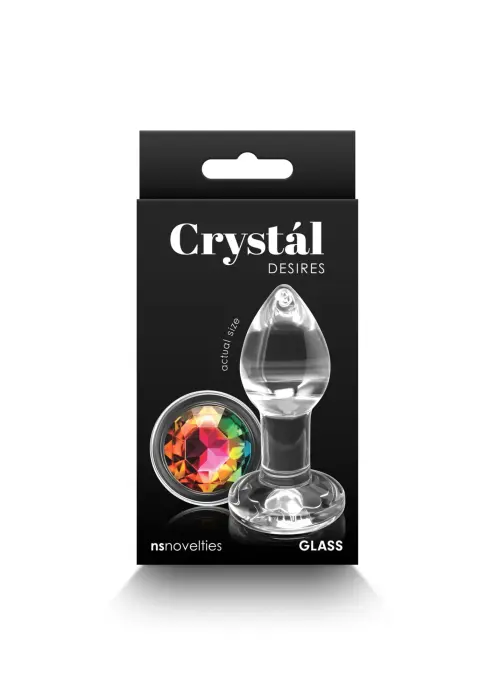 Crystal Desires Rainbow Gem dildo – S – Daudzkrāsains Foto 3