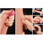Dual Layered Platinum Silicone Dildo with Suction Cup – 30 cm (12″) – Skin — Photo 15
