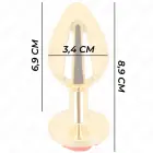 KINK anālais spraudnis Gold Metal Rose – M – Sarkans — Foto 4