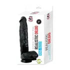 Dinoo King-Size realistiškas dildo – 23+ cm – Juodas — Nuotrauka 6