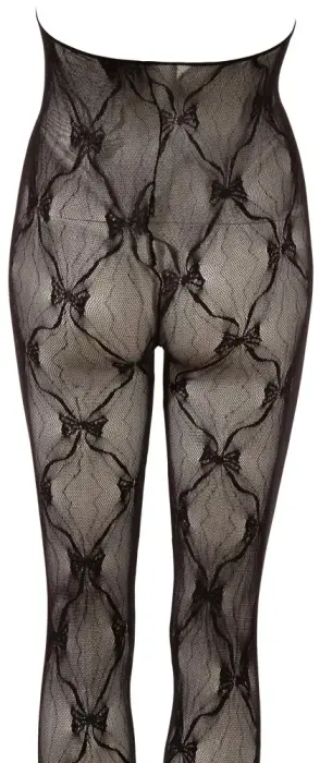 Mežģīņu catsuit ar atvērtu krūšu daļu – melns – S/L Foto 6