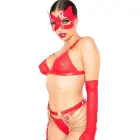 Kinky Diva Red High Gloss Vegan Leather Cat Mask — Photo 5