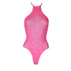 Neon Pink Halter Neck Bodysuit – One Size — Photo 8
