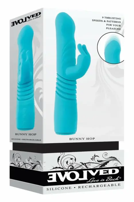 EVOLVED Bunny Hop Thrusting Rabbit Vibrator – 25 cm (9.88″)