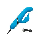 Jaudīgs G-punkta vibrators ar pērlītēm – zils — Foto 5