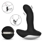 Silicone Prostate Massager with Pulsating Function, Heating and Remote Control – Black — Photo 10
