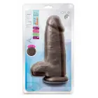 Blush Au Naturel Chub – dual-density realistic dildo – chocolate – 25 cm — Photo 1
