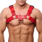 Red Leather Bulldog Leather Harness – L/XL – Red — Photo 1