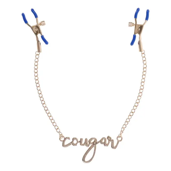 Sportsheets Cougar Gold Finish Adjustable Intimate Clamps 16.5" Chain