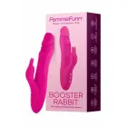 FemmeFunn Booster Rabbit вращающийся кролик-вибратор двойного действия – 21.6 см (8.5″) – розовый — Фото 1