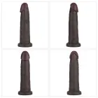 LoveToy Sliding Skin Pro II – kahekihiline realistlik silikoon-dildo – must – 22,9 cm (9'') — Foto 14