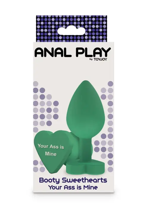 ToyJoy Booty Sweethearts sirds formas anālais spraudnis 'Your Ass Is' BK-AP-016 – M – Zaļš