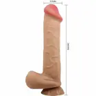 Pretty Love Sliding Skin Intimate Machine ar piesūcekni – 26 cm (10.2″) – miesas krāsa — Foto 6