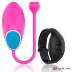 Wearwatch vibruojantis kiaušinėlis su WatchMe nuotolinio valdymo laikrodžiu – fuksija/anglies juoda — Nuotrauka 2