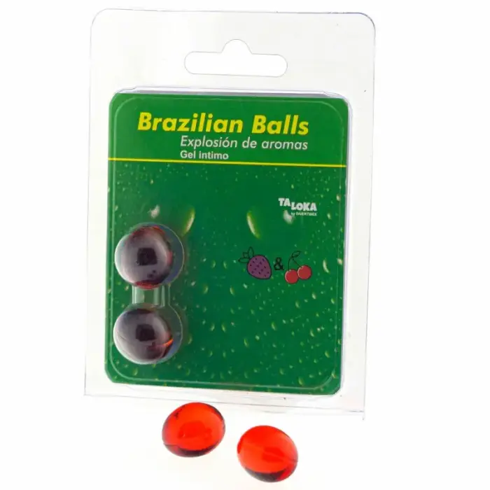 Taloka Brazilian Balls массажные гелевые капсулы – клубника и вишня – 2 шт.