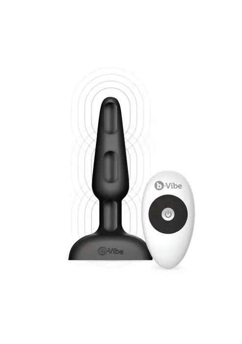 B-Vibe Trio vibrējošs anālais spraudnis – 10.9 cm (4.3″) – Melns
