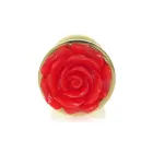 MyLove Toys Jewellery Gold Plug Rose анальная пробка – 7 cm – Красная — Фото 2