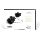 Bijoux Indiscrets Frou элегантные наручники из сатина и органзы – чёрные — Фото 3
