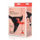 b-Vibe Beginners Strap-On Harness Set – regulējama siksna ar 5" silikona spraudni – melna — Foto 1