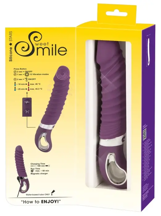 Sweet Smile sildošais vibrators – 23.5 cm (9.25″) – rozā Foto 12