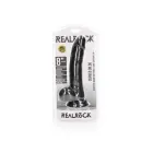 Išlenktas realistiškas dildo su sėklidėmis ir siurbtuku – 20,5 cm (8″) – Juodas Photo