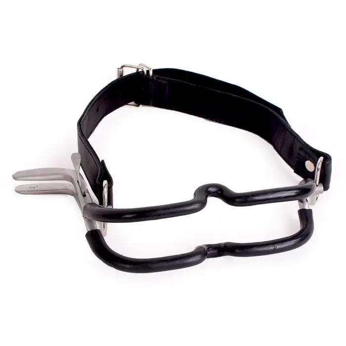 Jennings Ratchet Mouth Gag with Silicone Coating – Black