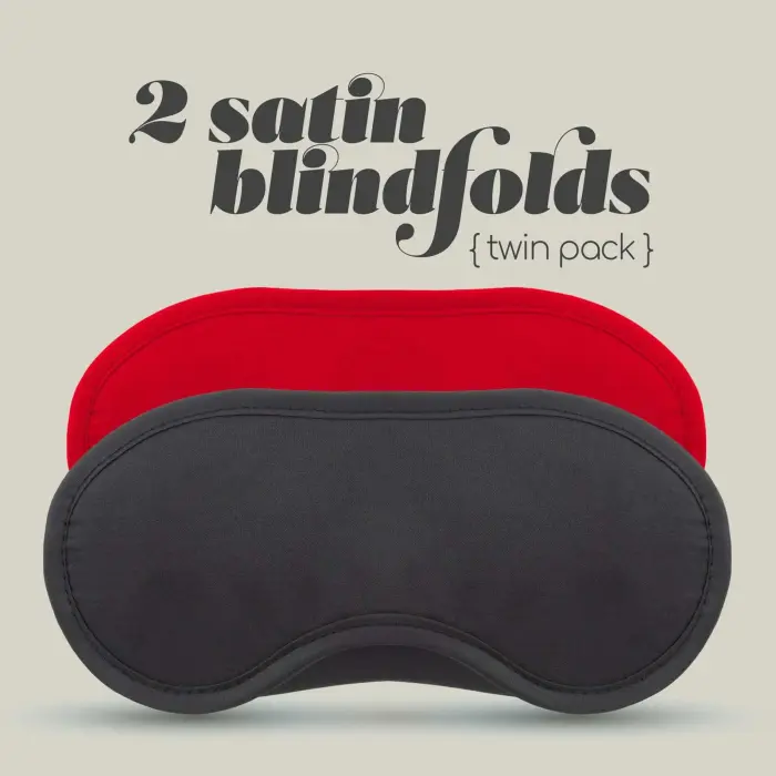 2 SATIN BLINDFOLDS CRUSHIOUS BLACK & RED Foto 2
