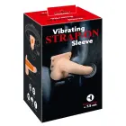 Vibreeriv õõnes strap-on dildo – 17.5 cm (6.9″) – Must — Foto 1