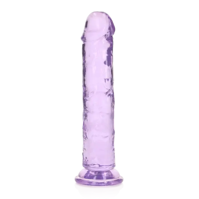 Taisns reālistisks dildo ar piesūcekni – 20 cm (7.9″) – Violets Foto 7