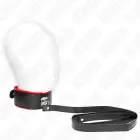 KINK Adjustable Red Leather Collar & Leash Set 116 cm, 40-48x6 cm — Photo 2