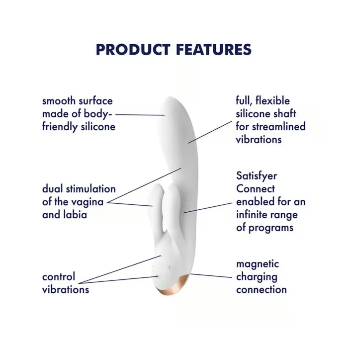 Вибратор Satisfyer Double Flex Connect App – 20.1 cm (7.9″)