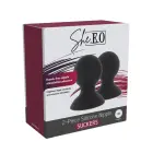 She.E.O silikona krūšu galu piesūcekņi – melni Foto 1