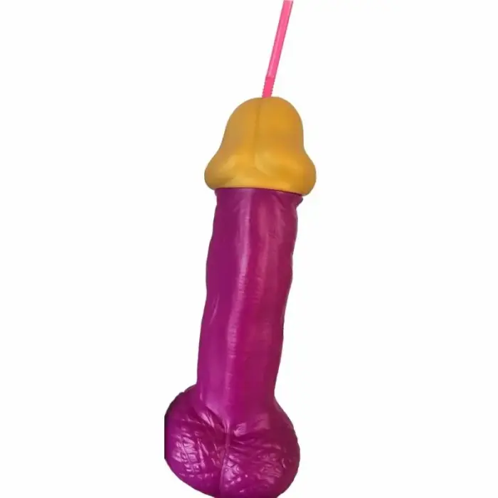 Diablo Picante novelty party glass – fuchsia – 500 ml