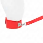 KINK Collar with Leash Model 4 Red Adjustable 40-48 cm Silver Studs — Photo 4