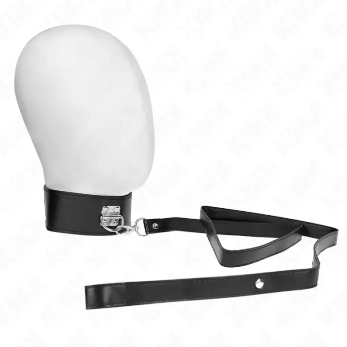 KINK Adjustable Collar and Leash Set Model 2 Black 116cm, 36-43cm