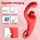 Merfi vibratorius su liežuvio stimuliatoriumi – 10 vibracijos funkcijų – įkraunamas per USB — Nuotrauka 9