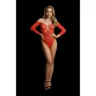 Wonder Rhinestone Bodysuit – Red – One Size — Photo 4