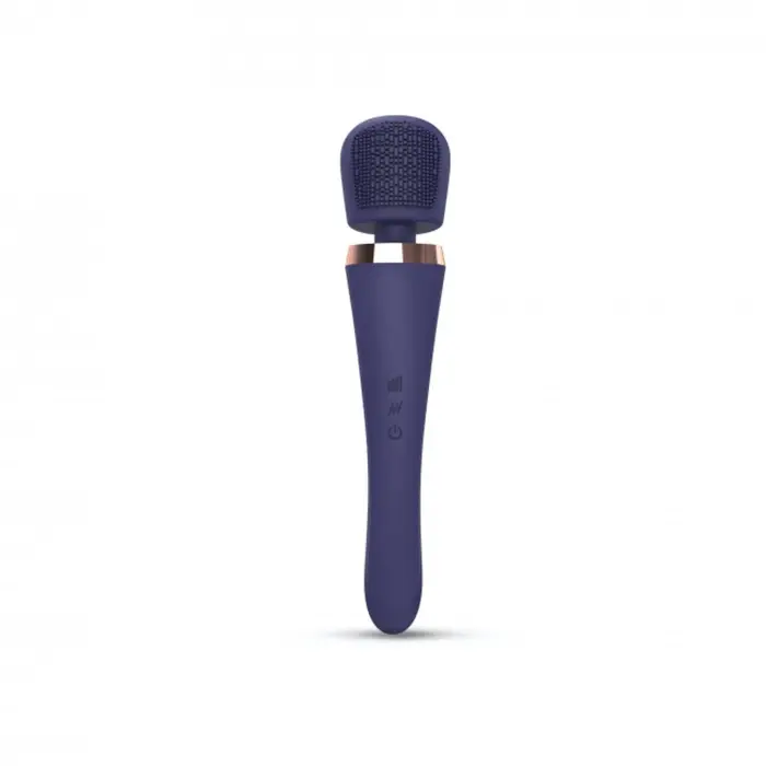 BRUSH CRUSH wand masāžas vibrators – 25.4 cm (10″) – zils