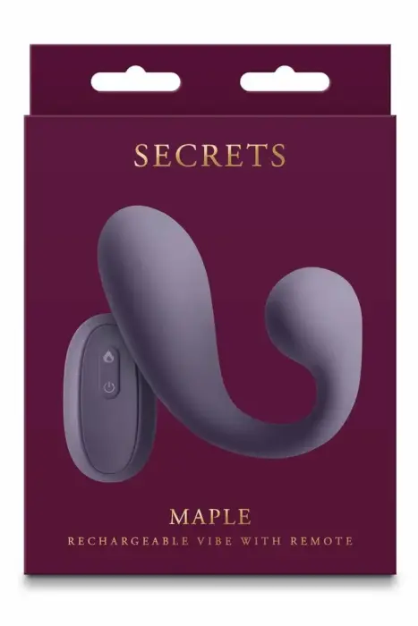 Secrets Maple двойной мотор с функцией подогрева – фиолетовый – пульт управления