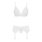 3-Piece Lingerie Set with Garter Belt – White – L/XL — Photo 3