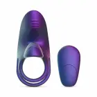 Hueman Vibrating Silicone Ring with Remote Control - Blue — Photo 9
