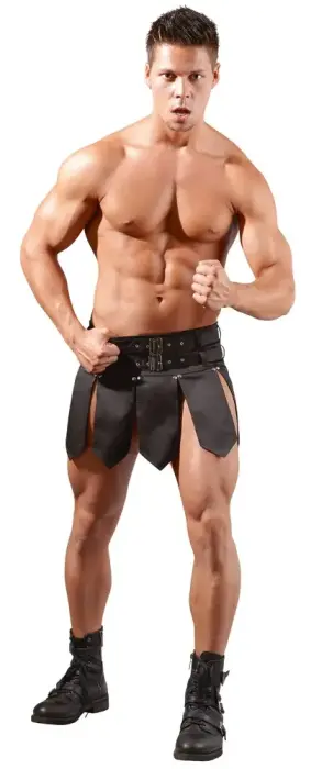 Herren Rock gladiatoru stila svārki – M – melns Foto 4