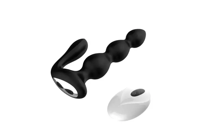 Remote Silicone Anal Beads – Black Photo