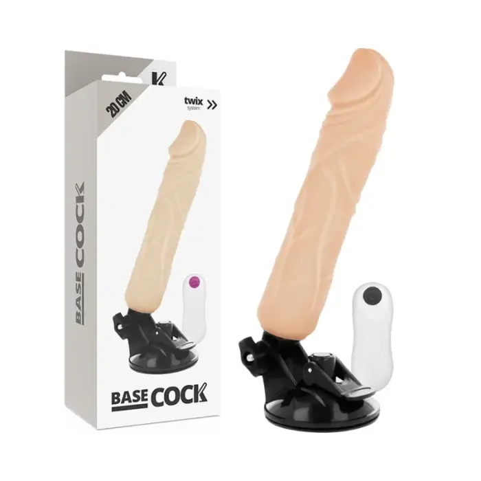 BASECOCK вибрирующее интимное устройство с пультом ДУ – 20x4 cm (7.8″x1.5″) – телесный