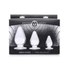 Triple Cones anālo spraudņu komplekts – 3 daļu komplekts – caurspīdīgs – līdz 7 cm — Foto 1