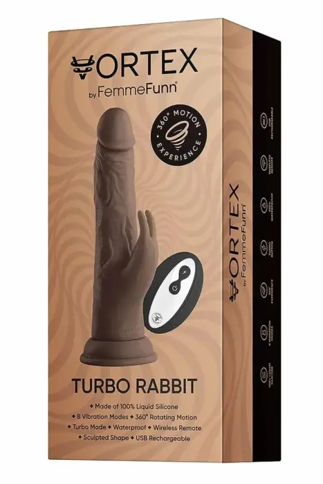 FemmeFunn Wireless Turbo кролик-вибратор – 21 см (8.3″) – коричневый