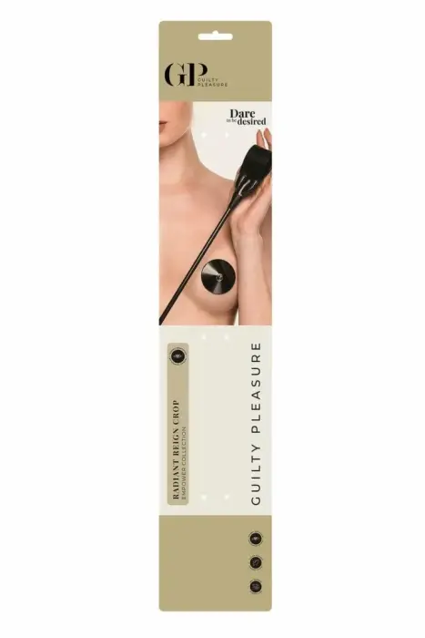 Guilty Pleasure Radiant Reign Crop – стек из веганской кожи с золотыми акцентами